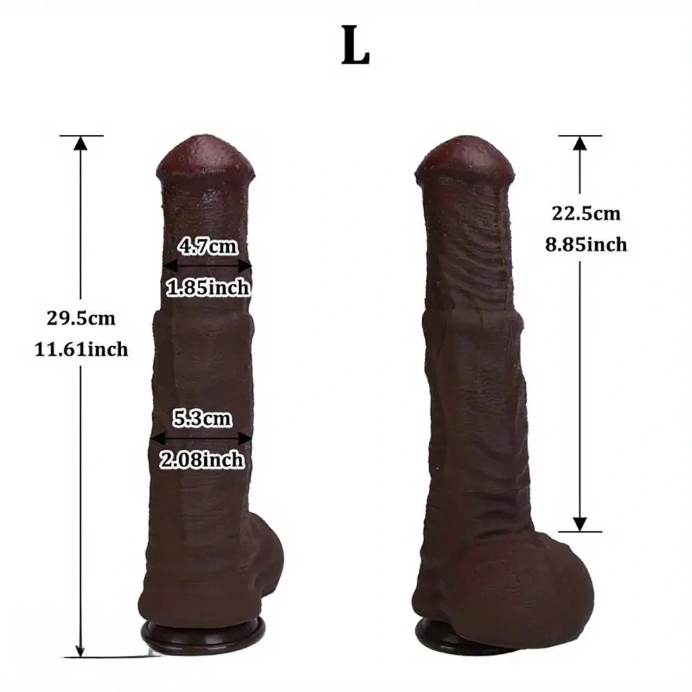 Coffee Silicone XXL Thick Dildo - Large Thick Silicone Dildo