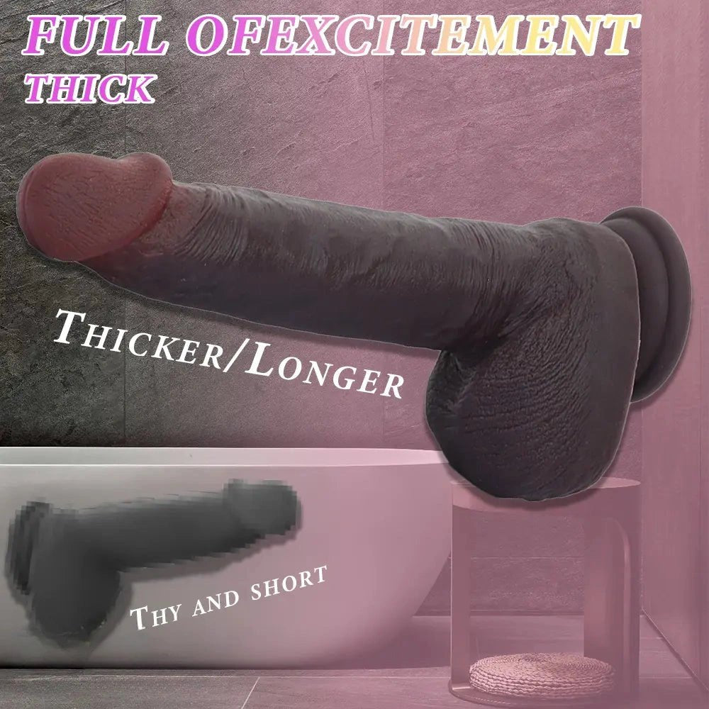 Coffee Suction Cup Dildo 8.67in - Silicone Suction Cup Dildo