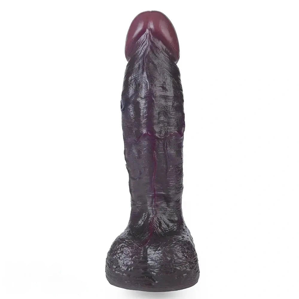 Coffee Suction Cup Dildo 8 In - Silicone Suction Cup Dildo