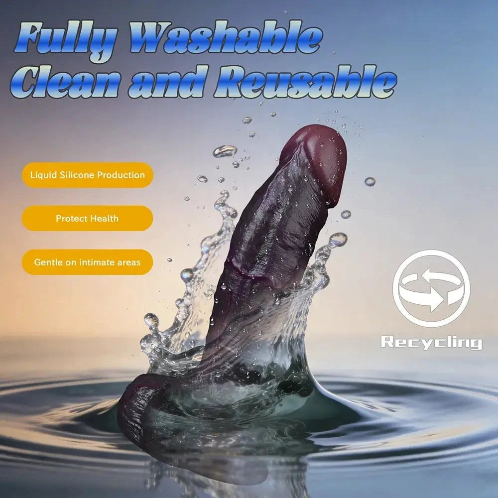 Coffee Suction Cup Dildo 8 In - Silicone Suction Cup Dildo