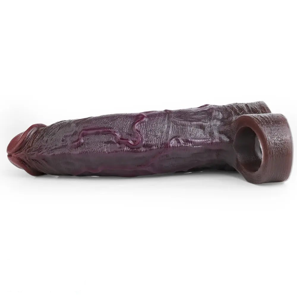 Coffee Tone Dildo Sleeve - Lifelike Silicone Dildo