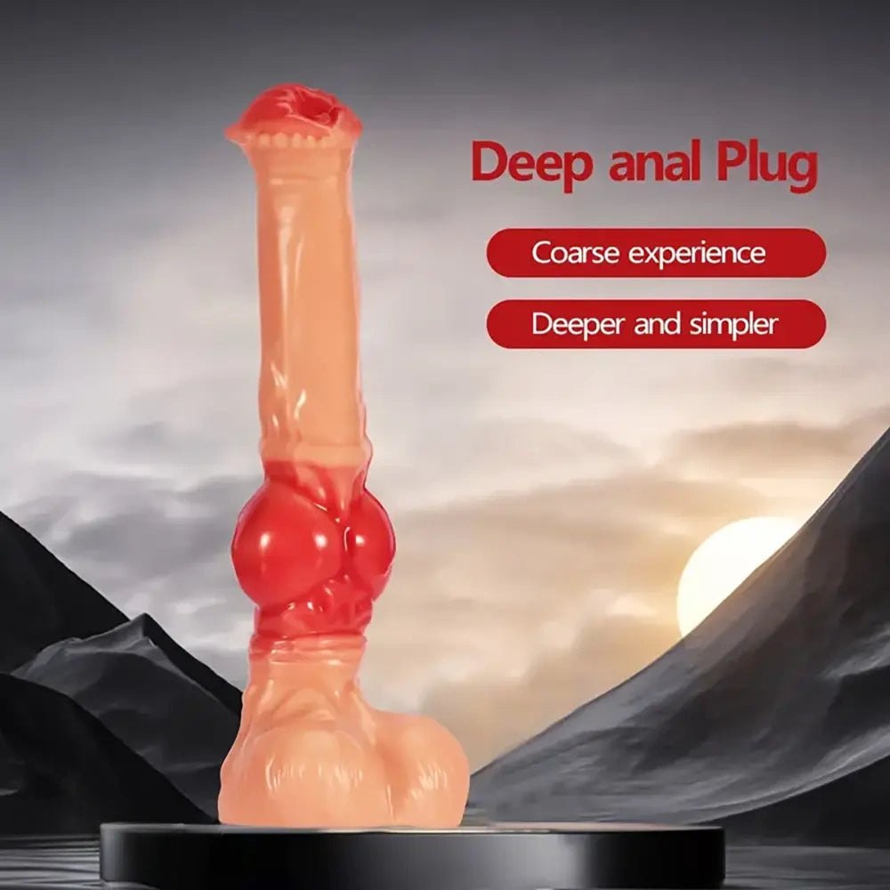 Colorful Big Knot Dildo - Textured Knot Animal Dildo