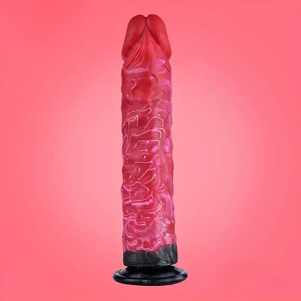 Colorful Suction Cup Dildo 9.45 in - Big Silicone Toy