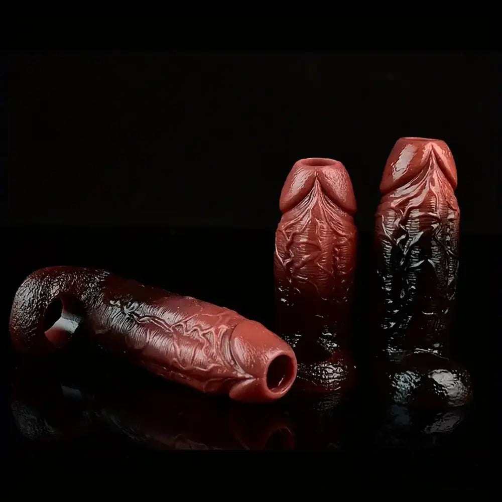 Colorful Cock Sleeve Extender - Silicone Penis Sleeve