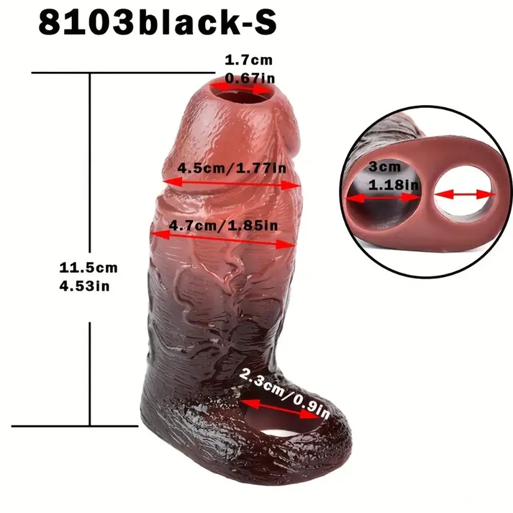 Colorful Cock Sleeve Extender - Silicone Penis Sleeve