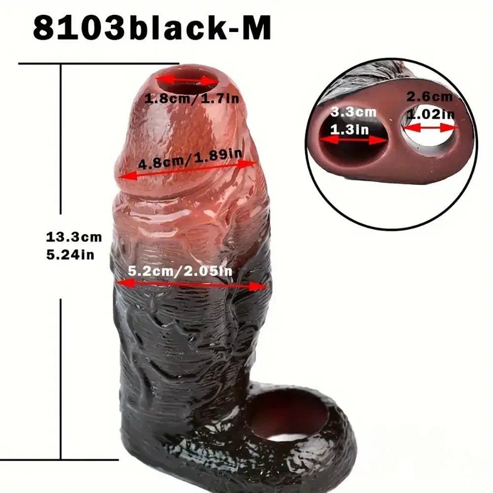Colorful Cock Sleeve Extender - Silicone Penis Sleeve