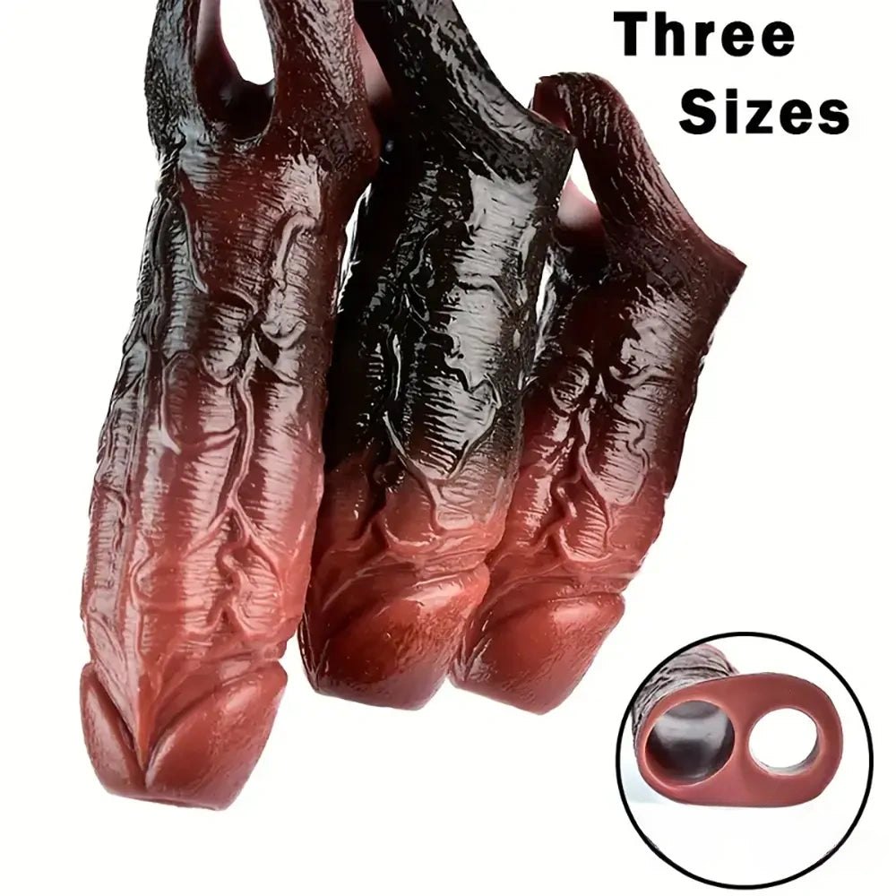 Colorful Cock Sleeve Extender - Silicone Penis Sleeve