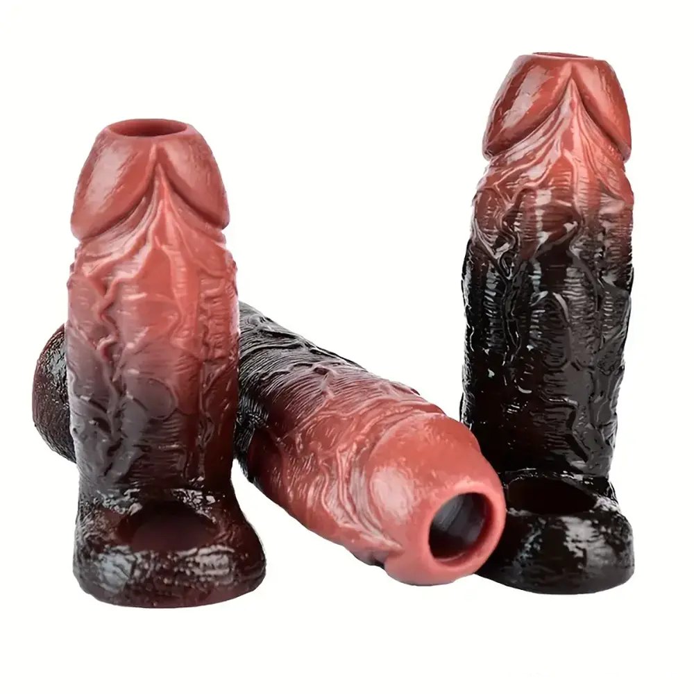 Colorful Cock Sleeve Extender - Silicone Penis Sleeve