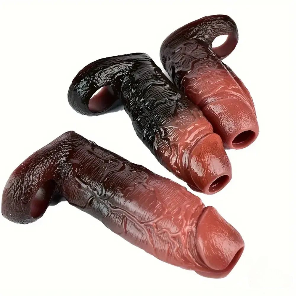 Colorful Cock Sleeve Extender - Silicone Penis Sleeve