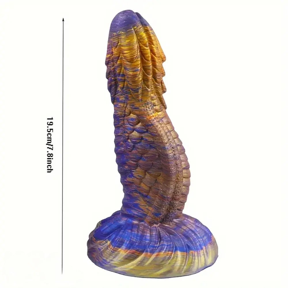 Colorful Dragon Scale Dildo - Silicone Fantasy Dragon Dildo