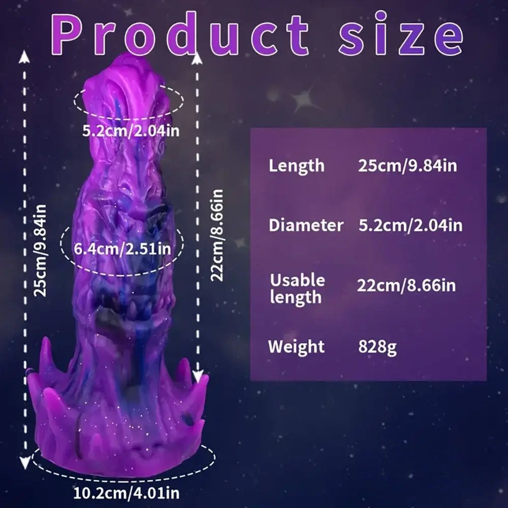 9.84in Colorful Fantasy Monster Dildo - Fantasy Dildo
