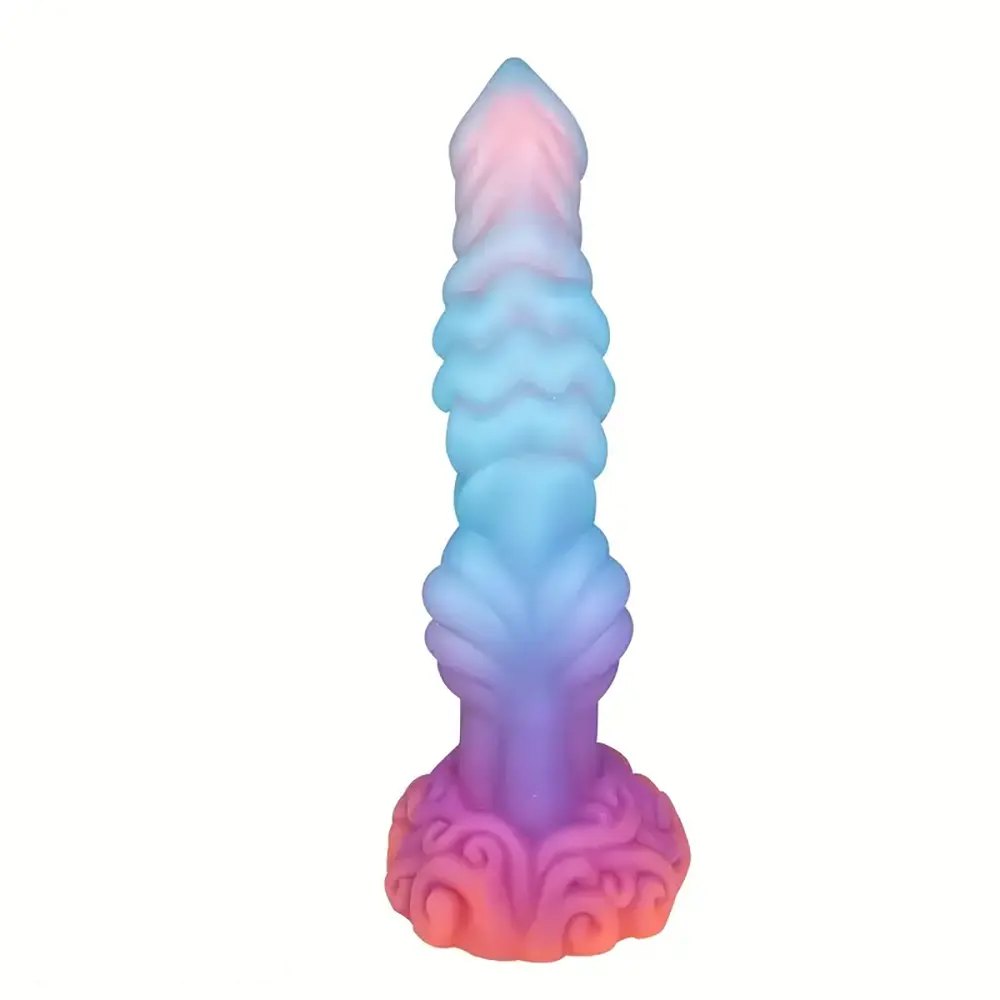 Colorful Glow Horse Style Dildo - Animal Knotted Dildo