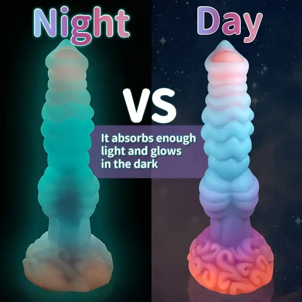 Colorful Glow Horse Style Dildo - Animal Knotted Dildo