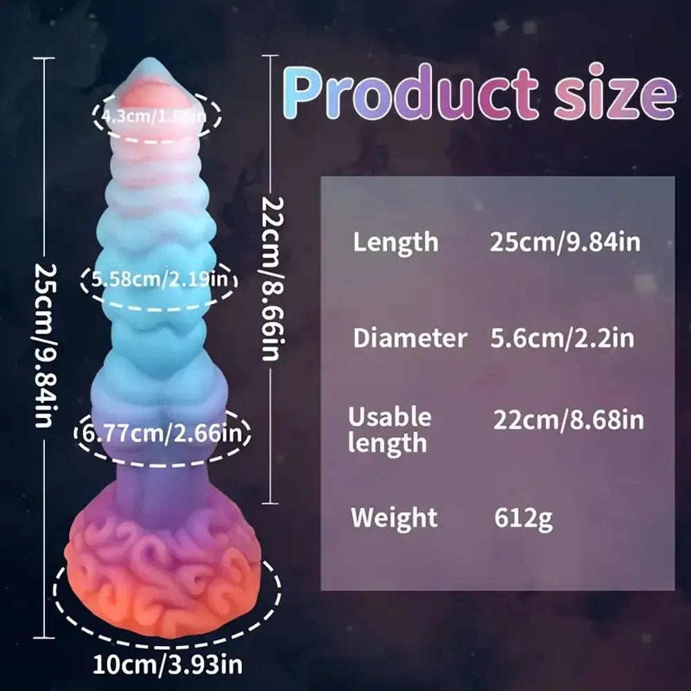 Colorful Glow Horse Style Dildo - Animal Knotted Dildo