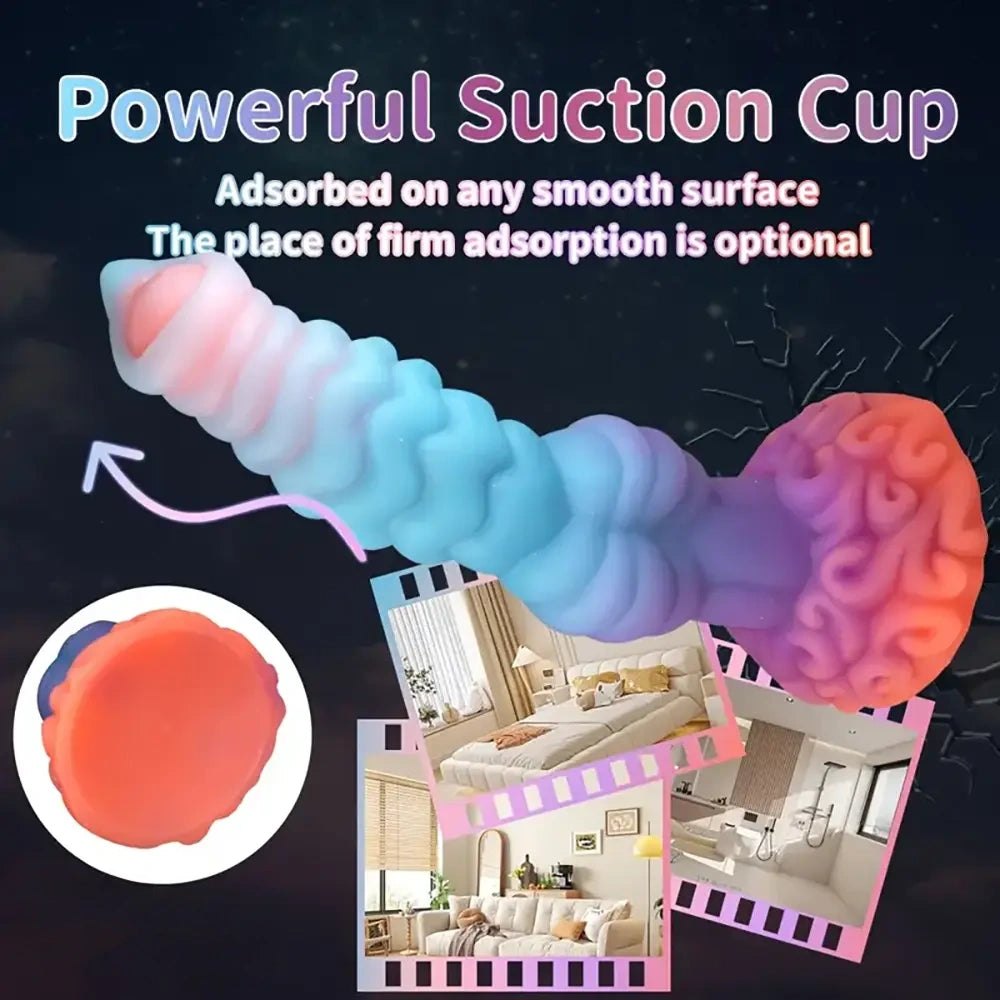 Colorful Glow Horse Style Dildo - Animal Knotted Dildo