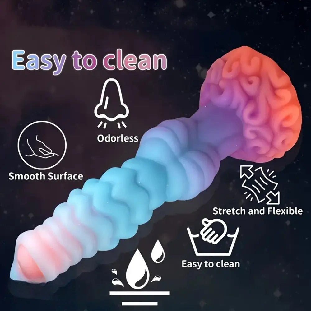 Colorful Glow Horse Style Dildo - Animal Knotted Dildo