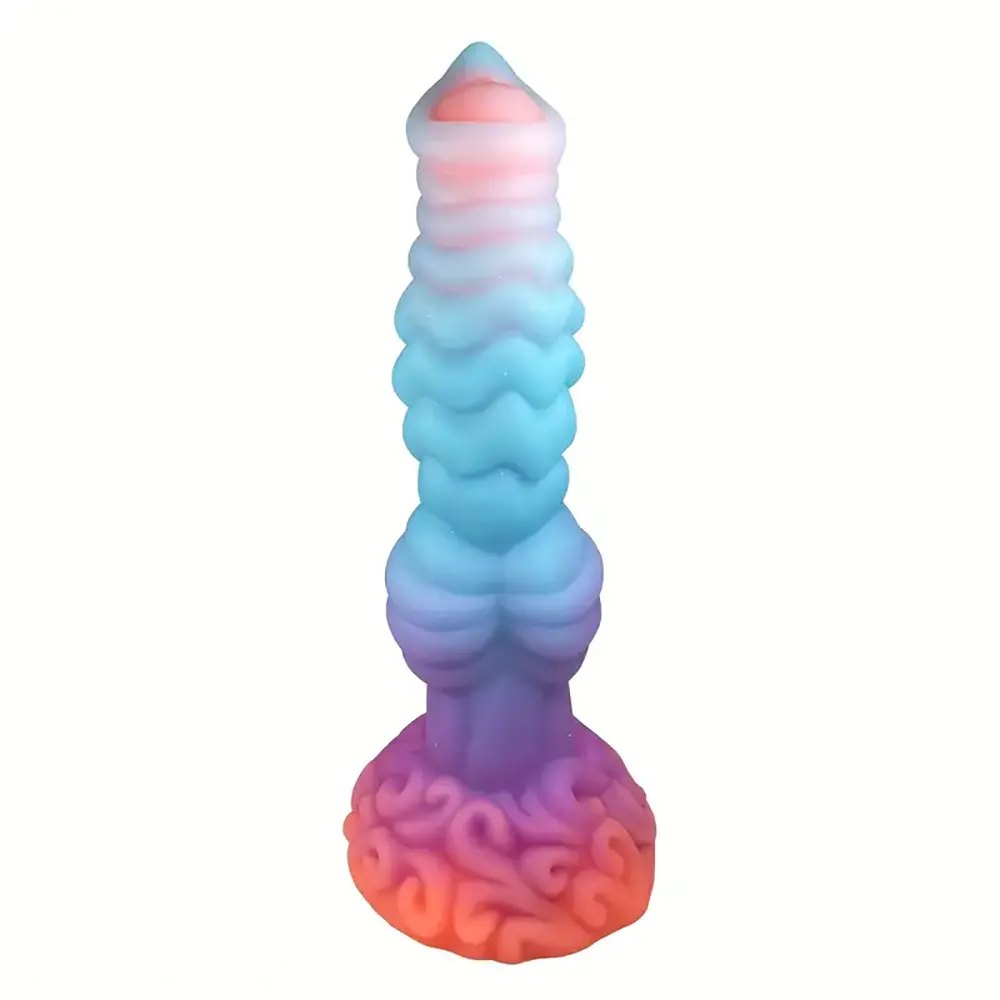 Colorful Glow Horse Style Dildo - Animal Knotted Dildo