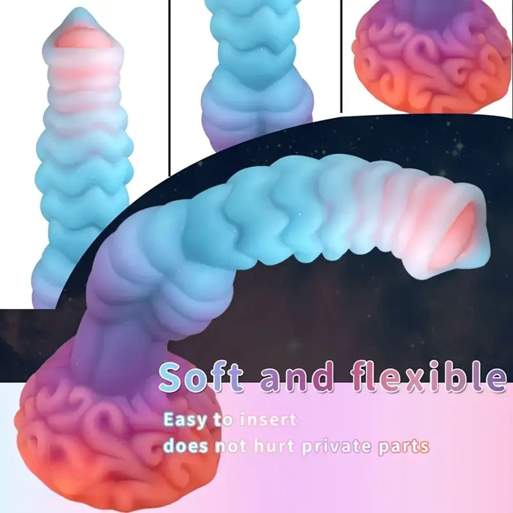 Colorful Glow Horse Style Dildo - Animal Knotted Dildo