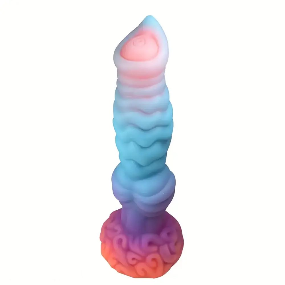 Colorful Glow Horse Style Dildo - Animal Knotted Dildo