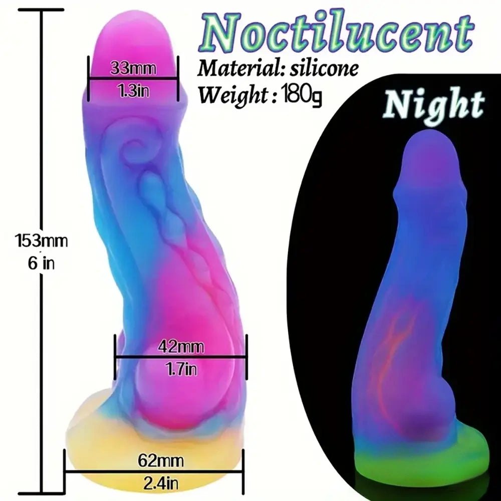 Colorful Glow Monster Dildo - Fantasy Monster Dildo