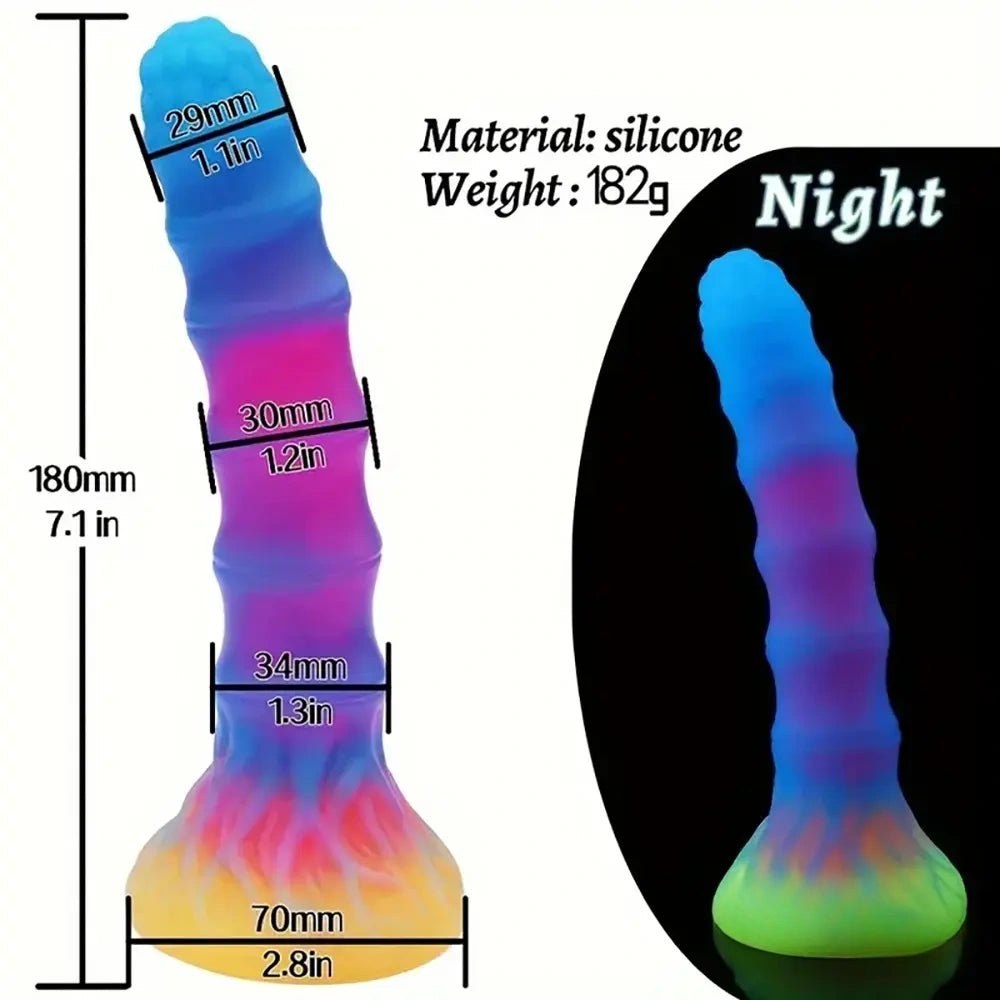 Colorful Glow Monster Dildo - Fantasy Monster Dildo