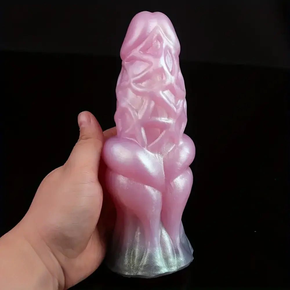 Colorful Knot Animal Dildo 7.09in - Horse Style Knot Dildo
