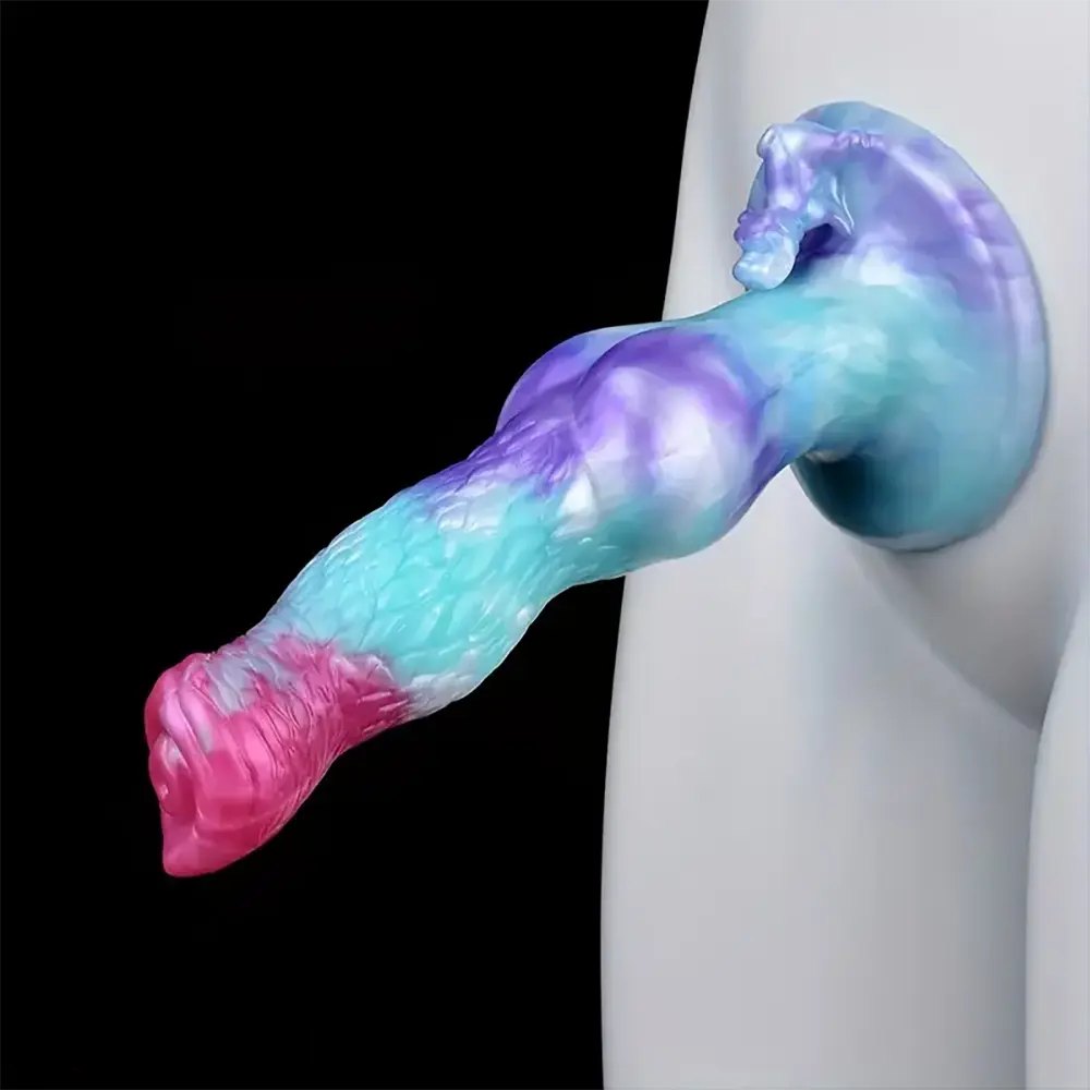 Colorful Knotted Animal Dildo - Silicone Knotted Dildo