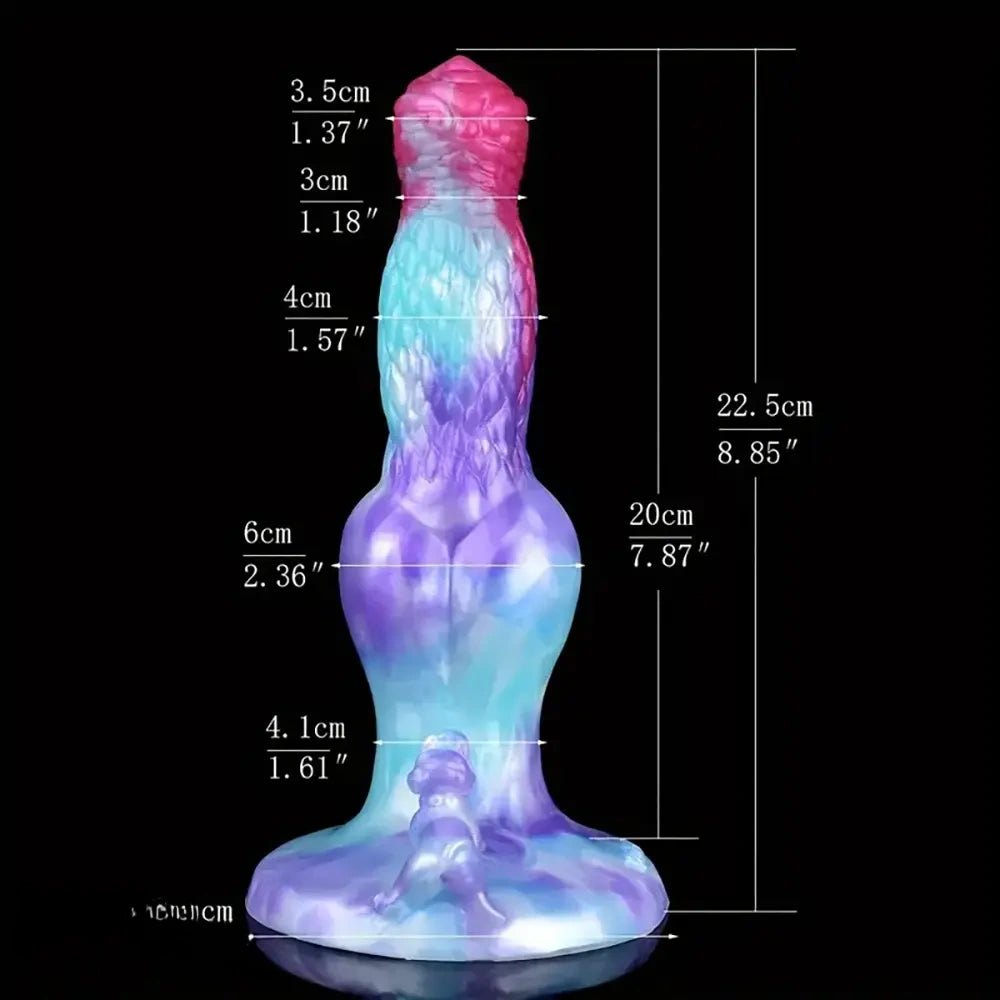 Colorful Knotted Animal Dildo - Silicone Knotted Dildo