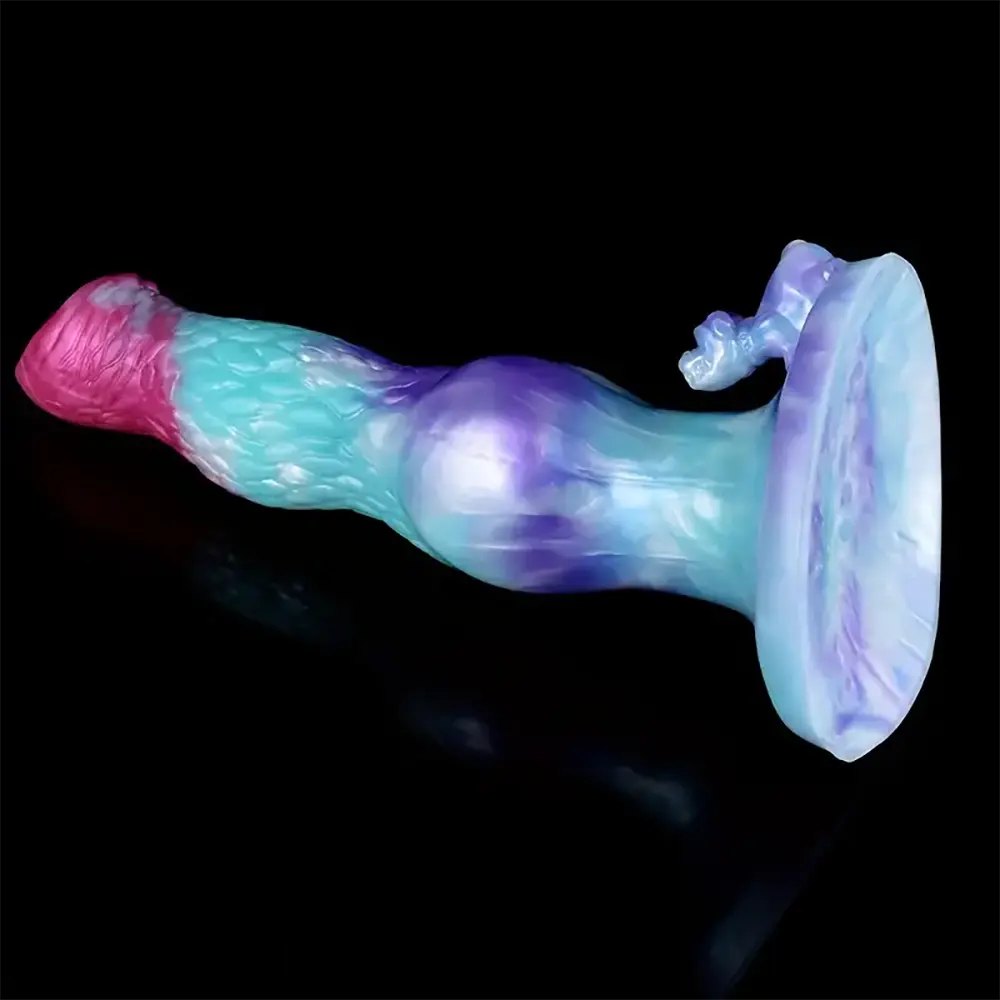 Colorful Knotted Animal Dildo - Silicone Knotted Dildo