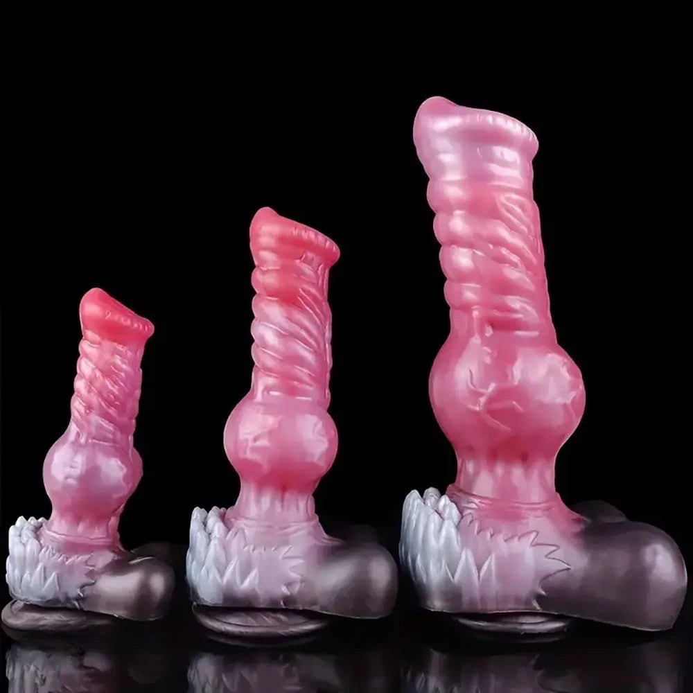 Colorful Knotted Horse Dildo - Knotted Animal Dildo