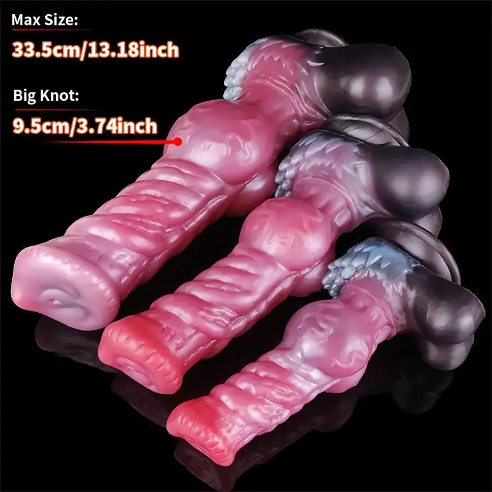 Colorful Knotted Horse Dildo - Knotted Animal Dildo