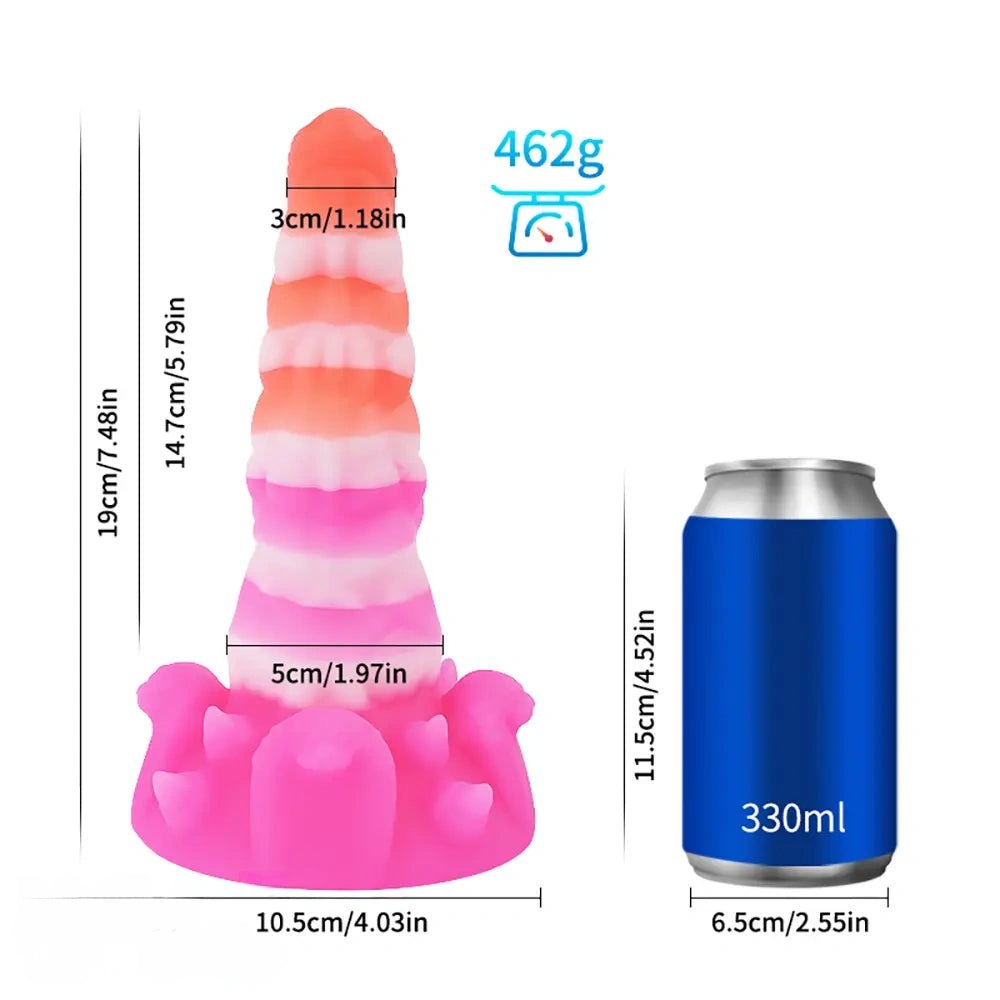 Colorful Ridged Fantasy Dildo Set - Fantasy Monster Dildo