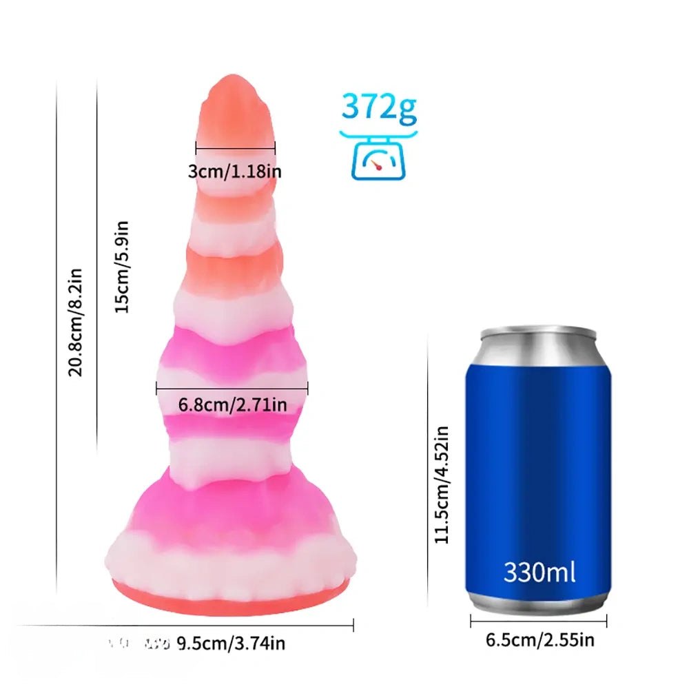 Colorful Ridged Fantasy Dildo Set - Fantasy Monster Dildo