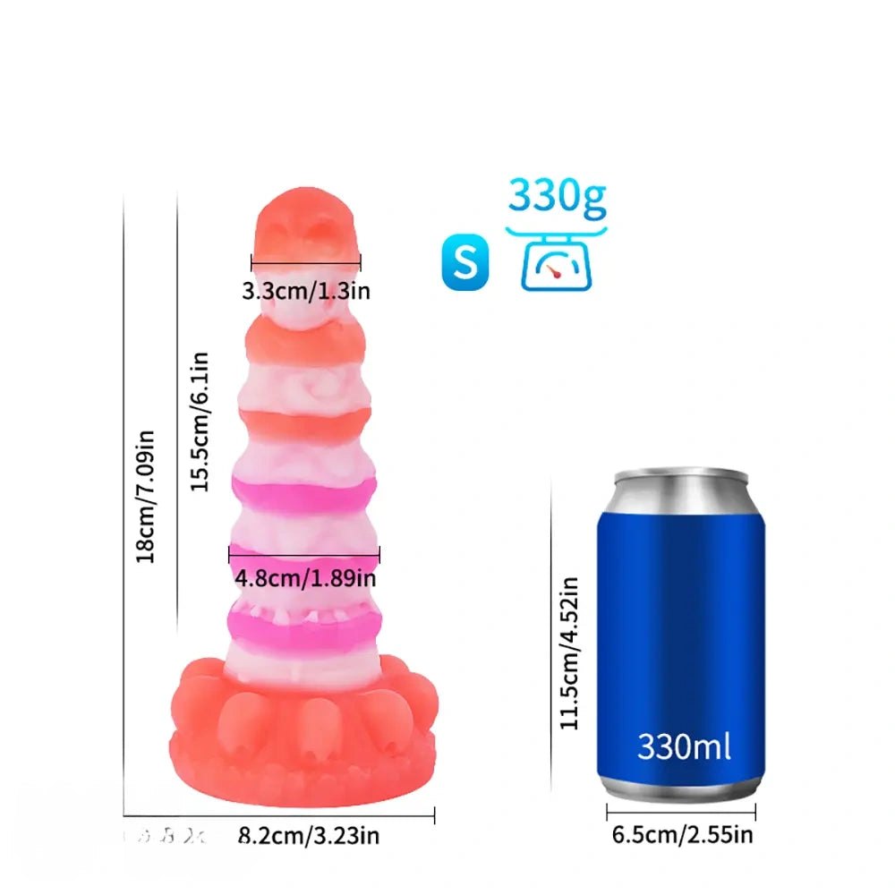 Colorful Ridged Fantasy Dildo Set - Fantasy Monster Dildo