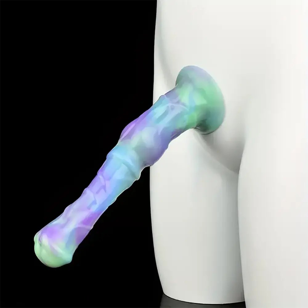 Colorful Silicone Horse Dildo 9.84 In - Animal Knot Dildo