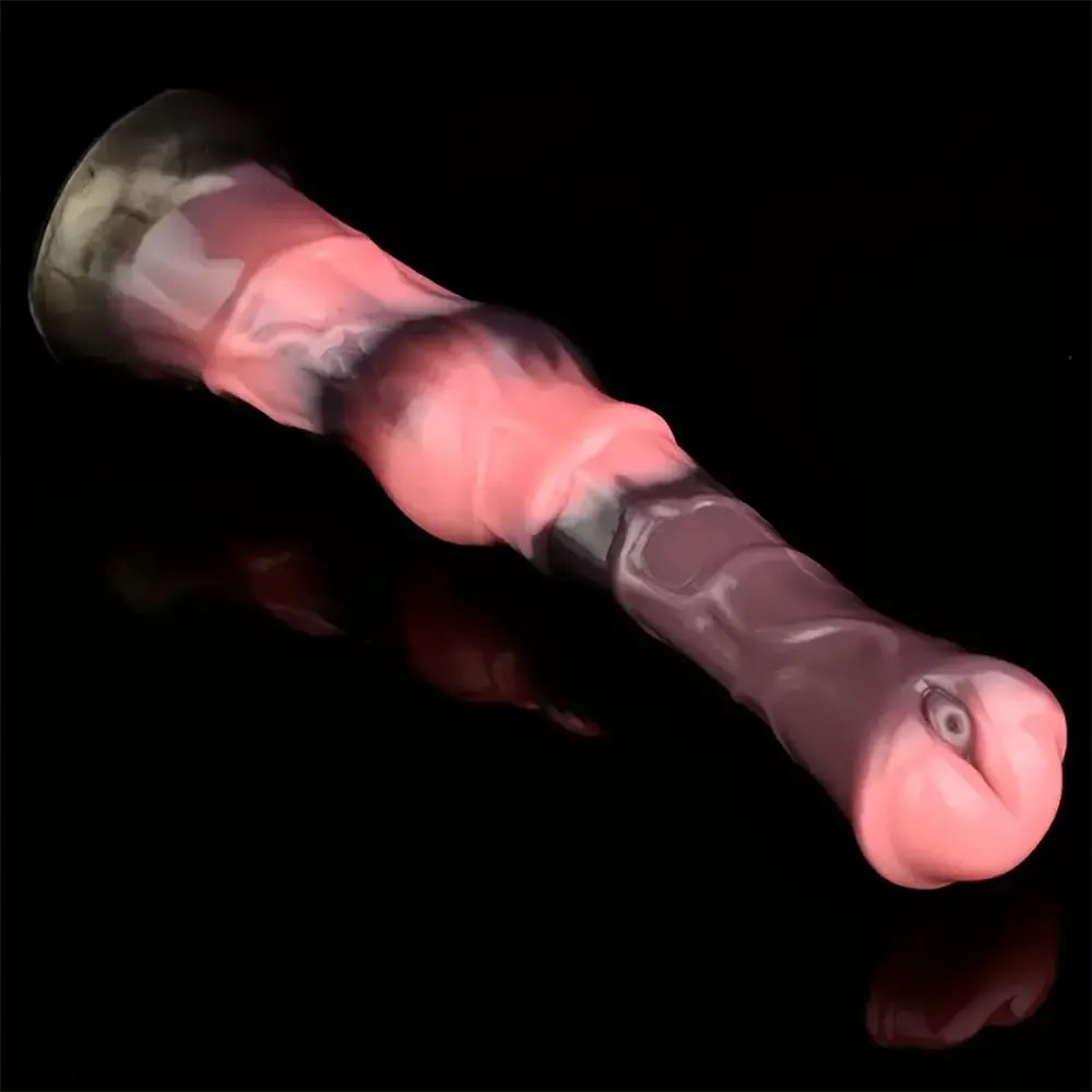 Colorful Silicone Horse Dildo 9.84 In - Animal Knot Dildo