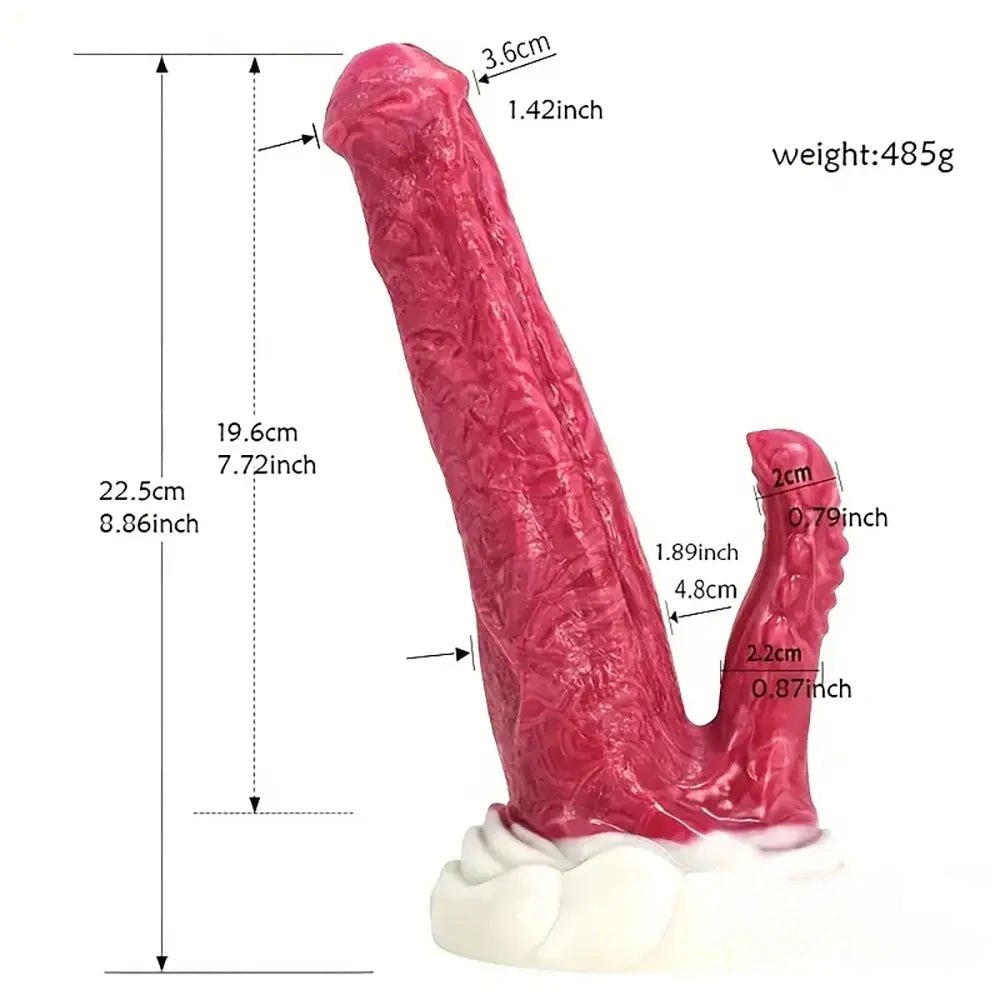 Colorful Textured Fantasy Dildo - Fantasy Dildo