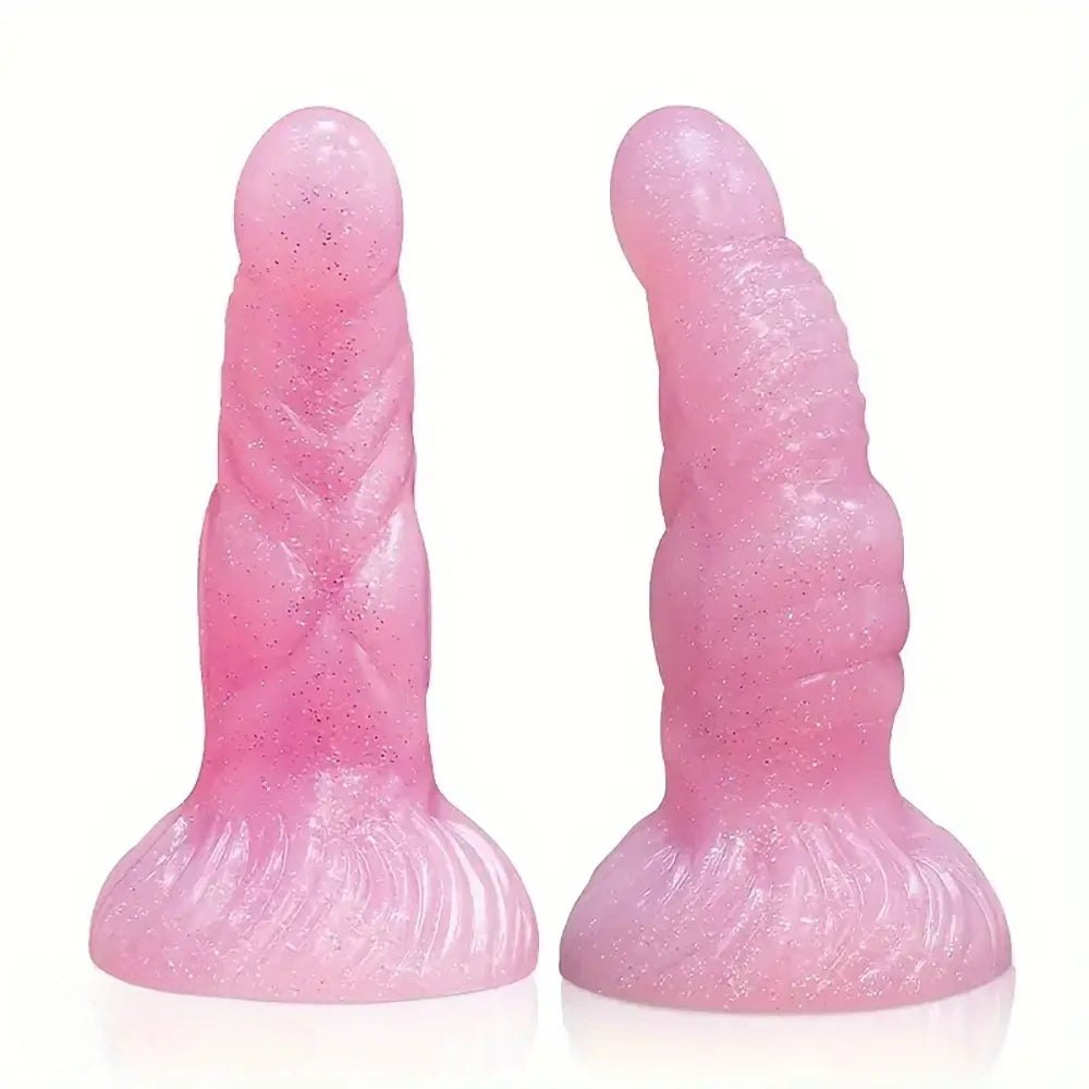 Confetti Pink G-Spot Dildo 7 in - Curved G-Spot Dildo