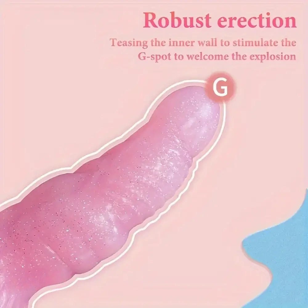 Confetti Pink G-Spot Dildo 7 in - Curved G-Spot Dildo