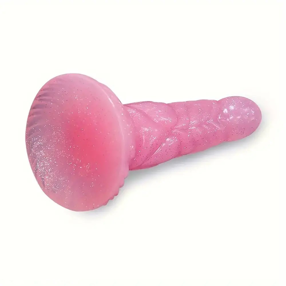 Confetti Pink G-Spot Dildo 7 in - Curved G-Spot Dildo