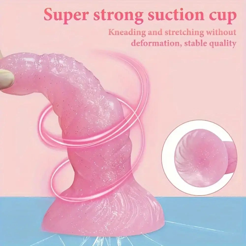 Confetti Pink G-Spot Dildo 7 in - Curved G-Spot Dildo