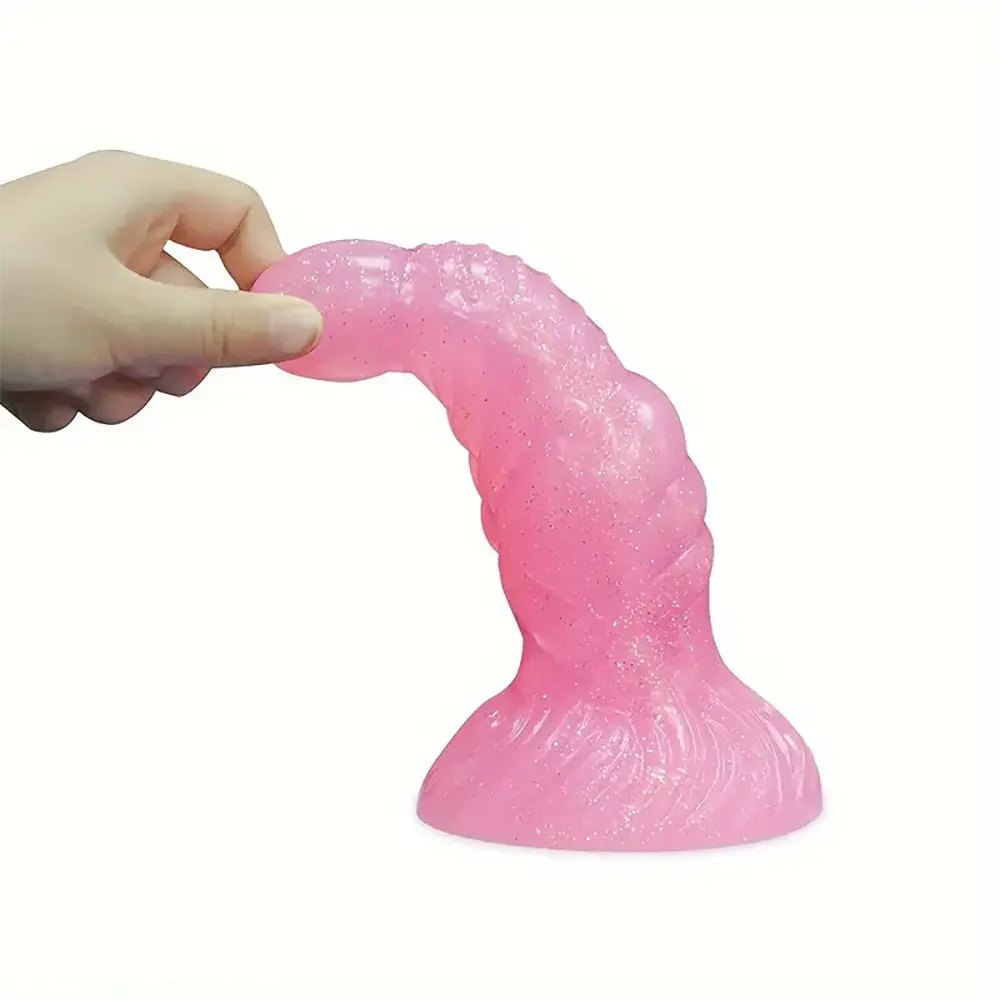 Confetti Pink G-Spot Dildo 7 in - Curved G-Spot Dildo