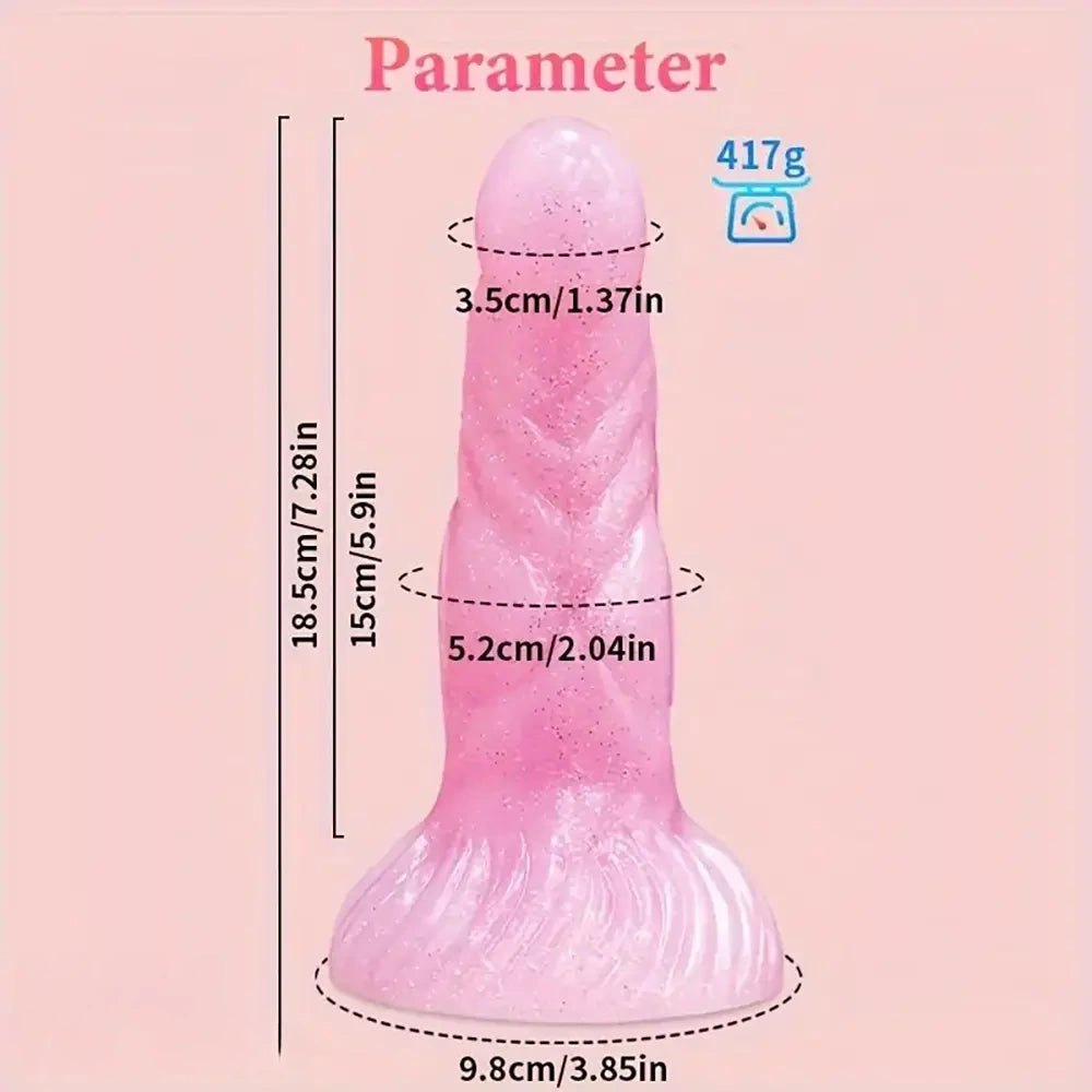 Confetti Pink G-Spot Dildo 7 in - Curved G-Spot Dildo