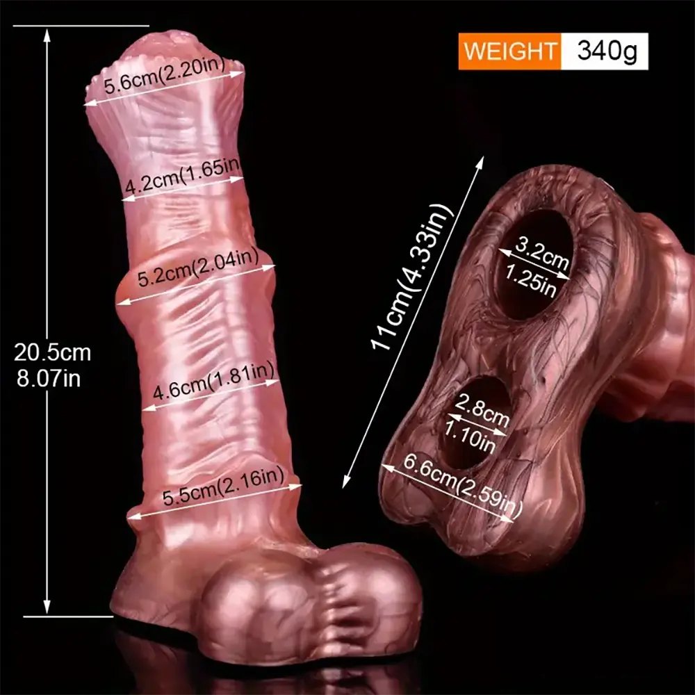 Copper Horse Sleeve - Silicone Animal Dildo Sleeve
