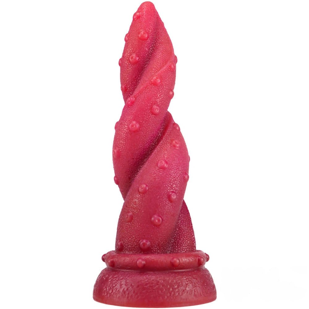 Crimson Twist Fantasy Dildo - Liquid Silicone Fantasy Dildo