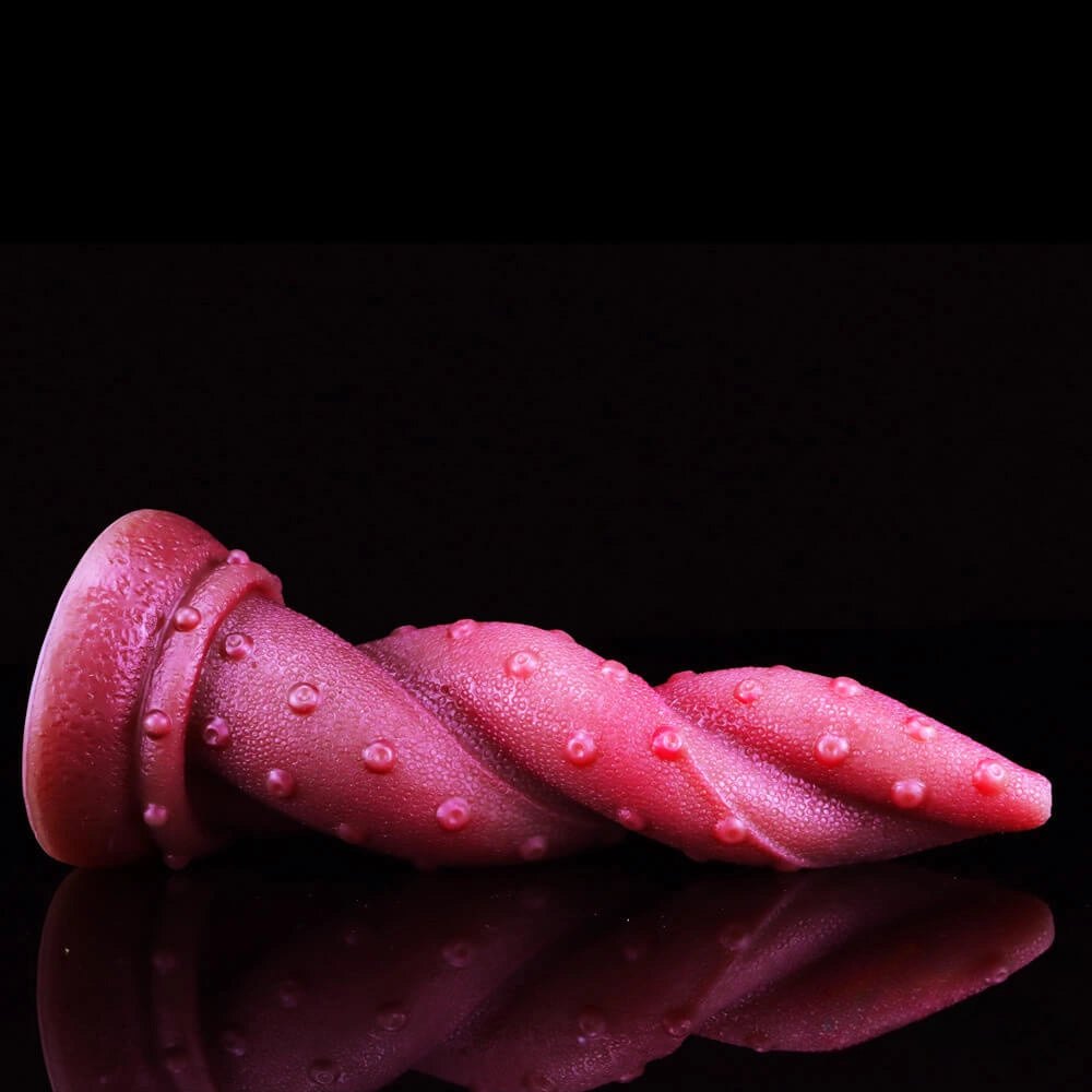 Crimson Twist Fantasy Dildo - Liquid Silicone Fantasy Dildo