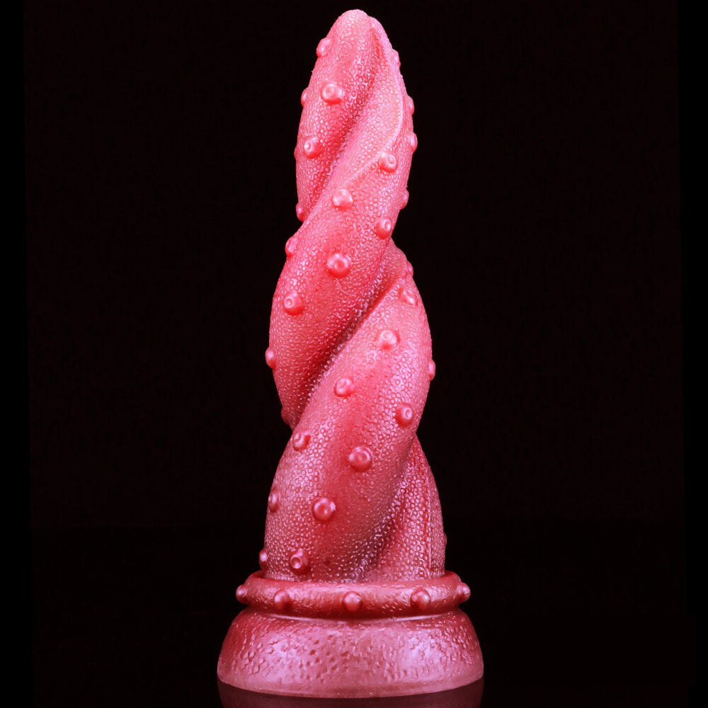 Crimson Twist Fantasy Dildo - Liquid Silicone Fantasy Dildo