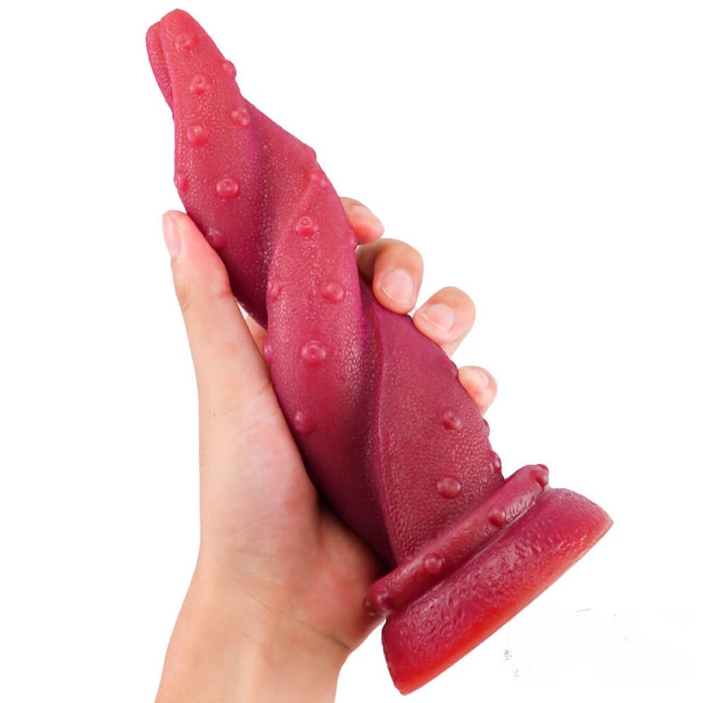Crimson Twist Fantasy Dildo - Liquid Silicone Fantasy Dildo