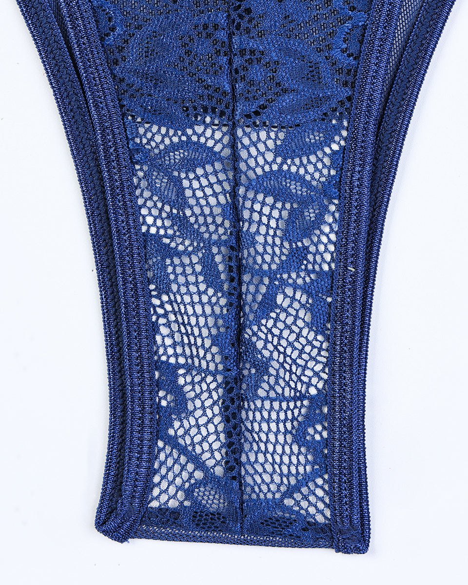Criss Side-Tie Floral Lace Bodysuit - Lingerie Bodysuit for Women