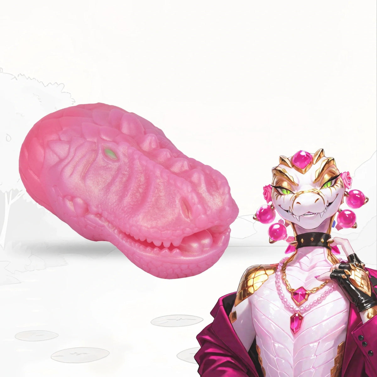 Crocodile Onahole Pink Pearl - Fantasy Stroker Onahole